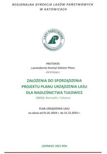 Ogłoszenie o wyłożeniu do publicznej wiadomości: „Założeń do opracowania projektu Planu Urządzenia Lasu” dla Nadleśnictwa Tułowice